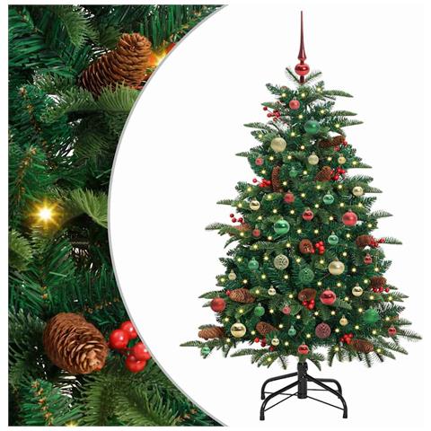 Albero di Natale artificiale con 150 LED Verde 150 cm - Foto 1