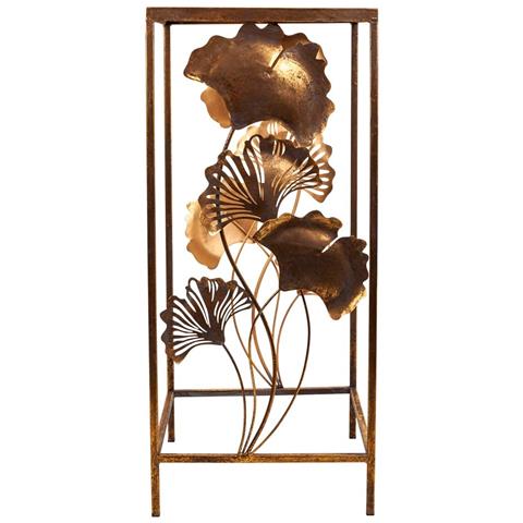Tavolino Angolare In Metallo Dorato 35x33x76h - Foto 2