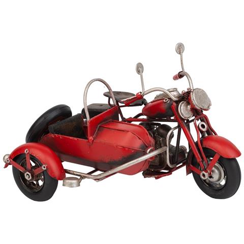 Sidecar In Metallo Rosso 19x13,5x11,5h - Foto 1