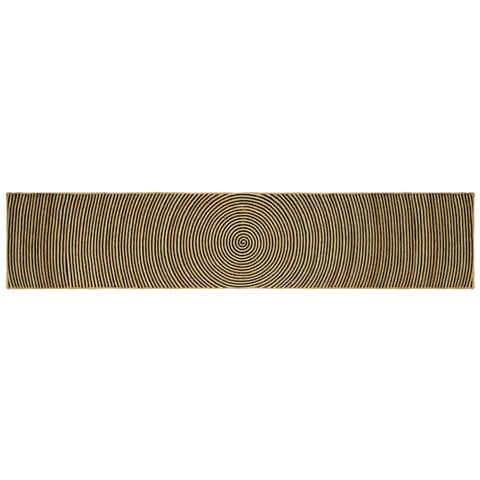 Tappeto Naturale e Nero 80 x 400 cm Juta - Foto 1