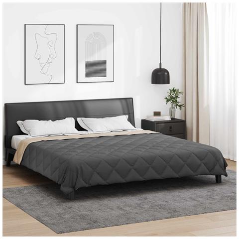 Duvet Estivo Antracite e Talpa 240 x 200 cm Microfibra - Foto 2