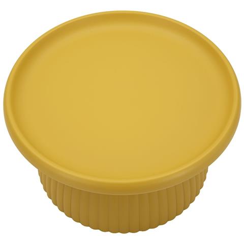Tavolino Da Salotto Geax In Plastica Senape Ø 70x35 Cm - Foto 2