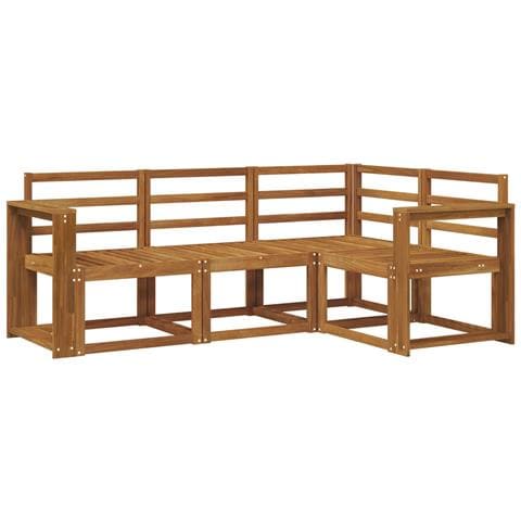 Set di divani da esterno 4 pcs Naturale - Foto 1