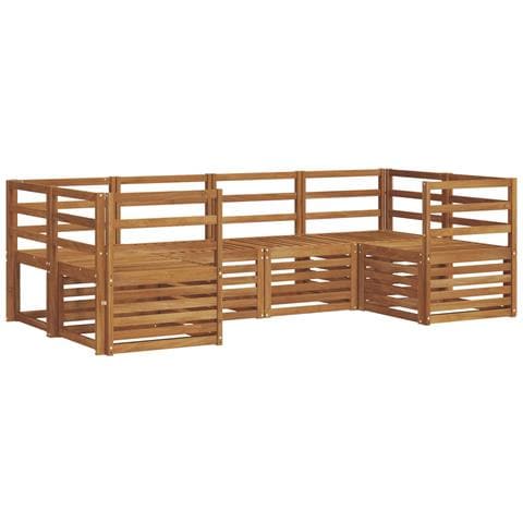 Set divani 6 pcs Naturale Legno di Acacia Massello - Foto 1