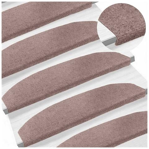 Tappetini per scale autoadesivi 15 pcs Beige 80 x 24,5 x 3,5 cm - Foto 2