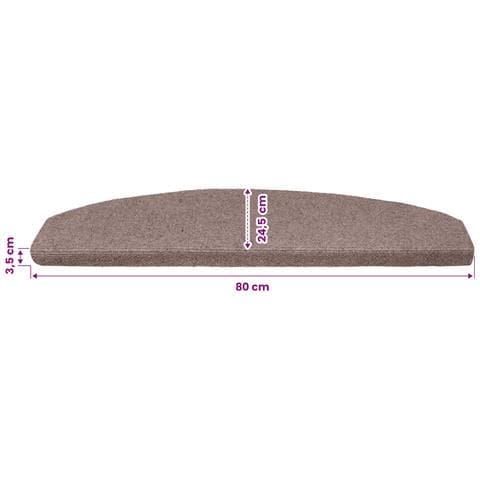 Tappetini per scale autoadesivi 15 pcs Beige 80 x 24,5 x 3,5 cm - Foto 9