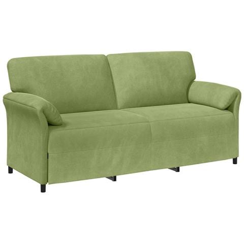Divano 3-Persone Verde chiaro 198 x 83 x 95 cm Velluto - Foto 1