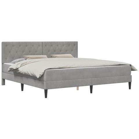 Struttura letto con materasso Grigio chiaro 180 x 200 cm - Foto 1