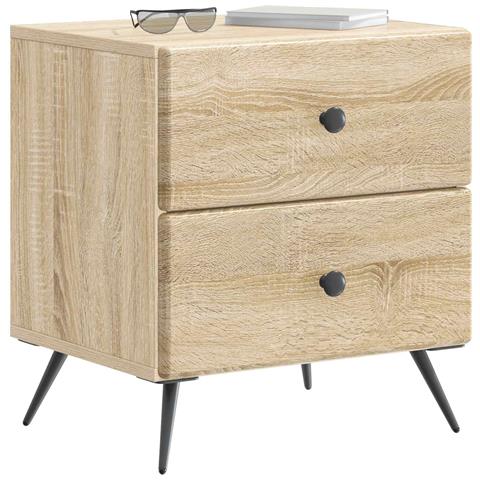 Armadio da Notte 2 pcs Rovere Sonoma 43 x 34,5 x 47,5 cm - Foto 2