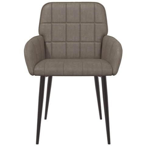 Sedie da pranzo 2 pcs Similpelle Grigio 57 x 50 x 85 cm - Foto 2