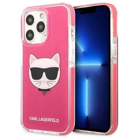 Custodia Karl Lagerfeld Choupette Head Per Iphone 13 Pro / Iphone 13 - Fucsia - Foto 1