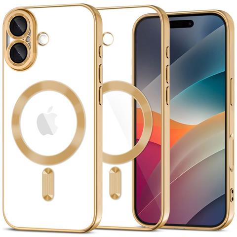Custodia Trasparente Oro Dorato Magsafe Per Iphone 17 - Foto 6