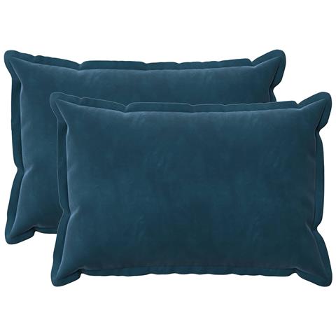 Cuscino con cuscino HOUTEN 2 pz Blu Velluto - Foto 1