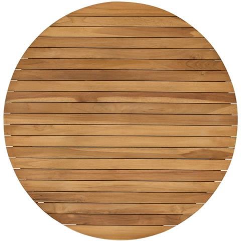 Piano del tavolo Ø 80 x 3,5 Rotondo Legno di teak solido - Foto 1
