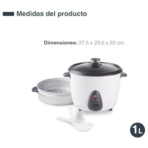 69441 - Cuociriso elettrico 1 L, 5 porzioni, antiaderente ECO, - Foto 3