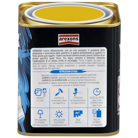 Arexons- Vernifer Vernice + Antiruggine Ml 750 Giallo Brillante - Foto 11