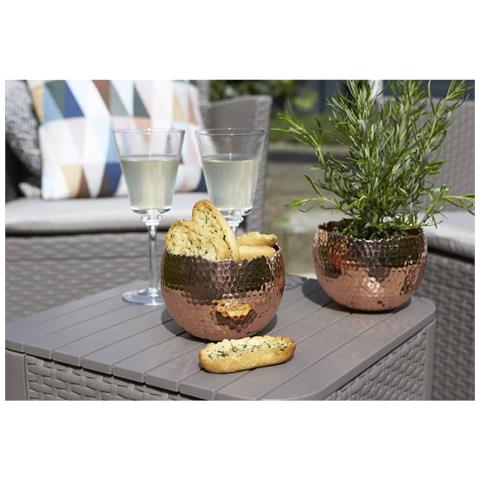 Keter Tavolino da Giardino Luzon in Vimini Arrotondato Cappuccino - Foto 2