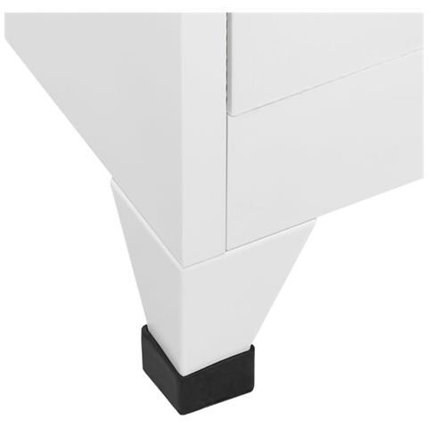 Armadio Con 9 Armadietti In Acciaio 90x45x180 Cm Grigio - Foto 2