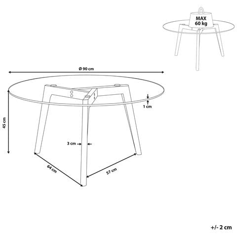 Tavolino Da Caffè In Vetro Con Gambe In Legno - Minnesota - Foto 38