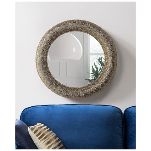 Specchio Da Parete Tondo Ø80 Cm Color Oro Channay - Foto 22