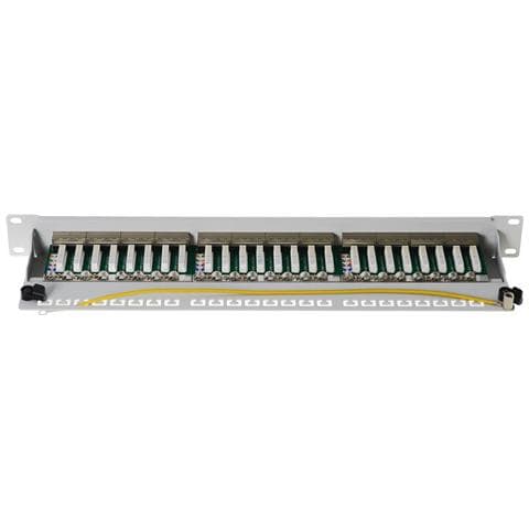 Pannello Patch Helos Cat 6a 19"" 1u 24 Porte Grigio Chiaro - Foto 1