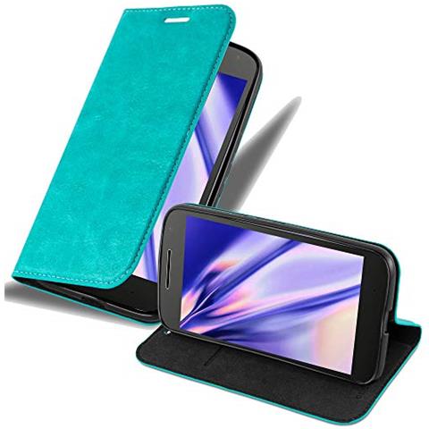 Custodia Compatibile Con Motorola Moto G4 / G4 Plus In Turchese Petrolio - Coperchio Protettiva Con Chiusura Magnetica, Funzione Stand E Tasca Per Le Carte - Foto 1