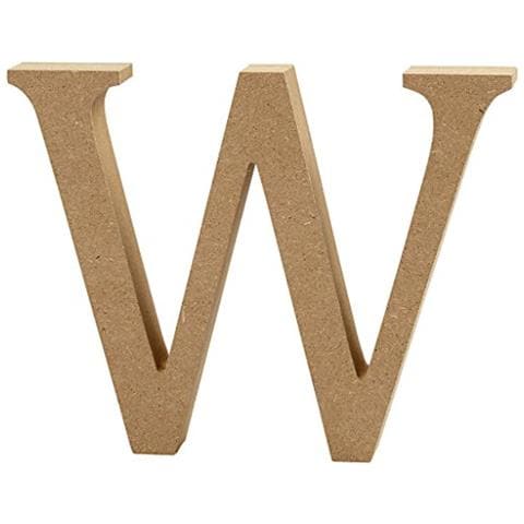 Lettera H: 8 Cm, Spessore 1,5 Cm, Mdf, W, 1 Pezzo - Foto 1