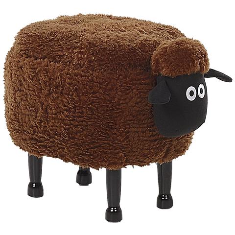 Pouf Animaletto In Tessuto Marrone Sheep - Foto 12