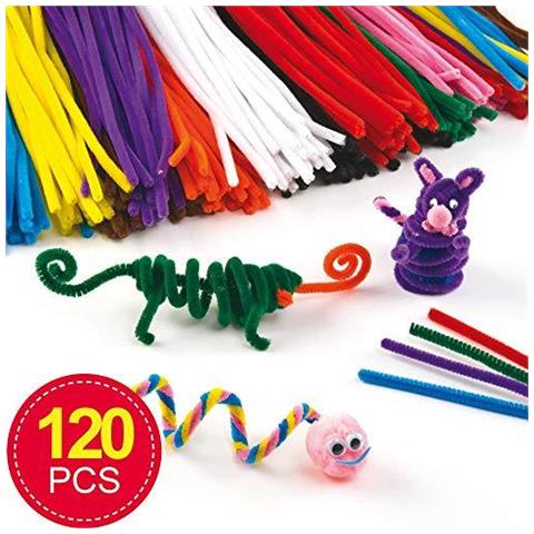 Ev6832 Fluffy Morbido Dei Pulitori Di Tubo Value Pack Di Accessori Per La Casa Artigianato Per I Bambini (confezione Da 120) Assortiti 30 Centimetri - Foto 4