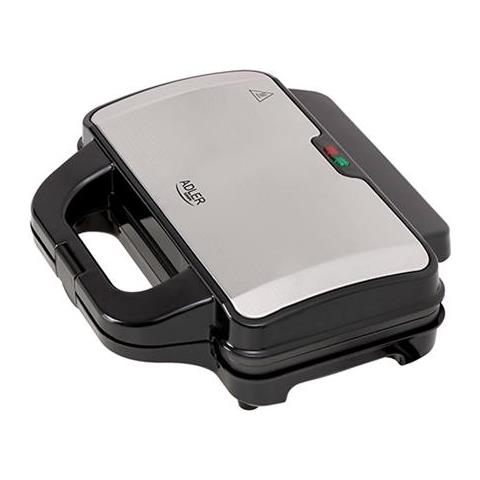 Sandwich Maker Ad 3043 900 W, Numero Di Piatti 1, Numero Di Pasticcini 2, Nero - Foto 1