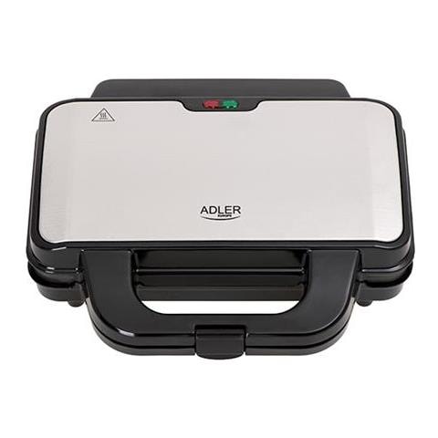 Sandwich Maker Ad 3043 900 W, Numero Di Piatti 1, Numero Di Pasticcini 2, Nero - Foto 2