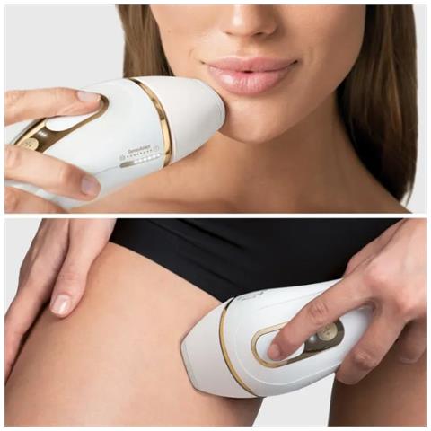 Epilatore a Luce Pulsata Silk-expert Pro 5 PL5243 con Testina Ampia / Testina di Precisione / Rasoio Gillette Venus Colore Bianco / Oro - Foto 2