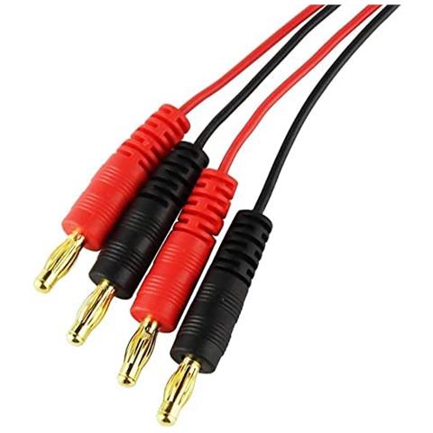 2 Pezzi 4.0mm Maschio Spina A Banana Connettore Carica Piombo A Jst 20awg Morbido Silicone Cavo Di Ricarica Filo 30 Cm 11.8 Pollici Lipo Parti Per Rc - Foto 2