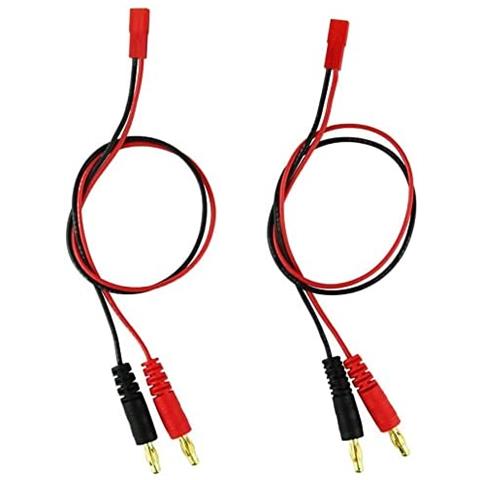 2 Pezzi 4.0mm Maschio Spina A Banana Connettore Carica Piombo A Jst 20awg Morbido Silicone Cavo Di Ricarica Filo 30 Cm 11.8 Pollici Lipo Parti Per Rc - Foto 1
