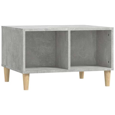Tavolino Salotto Grigio Cemento 60x50x36,5 cm Legno Multistrato - Foto 1