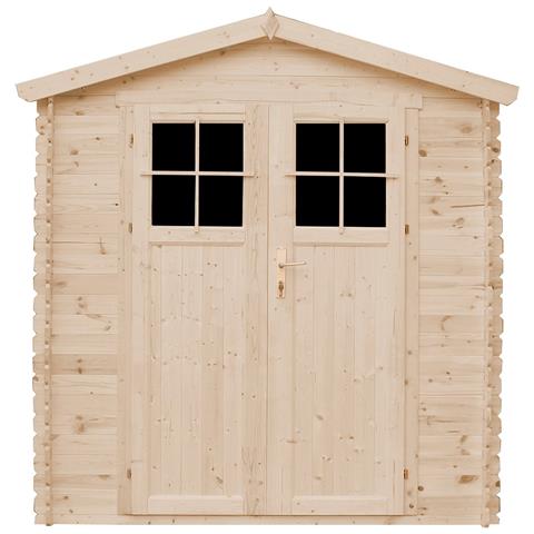 M343f+m343g Casetta Da Giardino In Legno Per Esterni Con Pavimento Trattato Con Serratura Di Alta Qualità - L216xl206xa218 Cm / 3.53 M2 - Foto 1