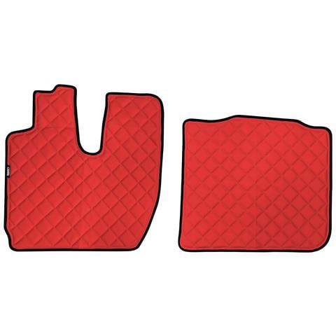 Coppia Tappeti In Skeentex - Rosso - Compatibile Per Iveco S-way (10/19>) - Foto 1