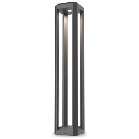 Lampada Da Terra Moderna Da Esterno Alluminio Grigio Luce Led 13w Ip65 - Foto 1