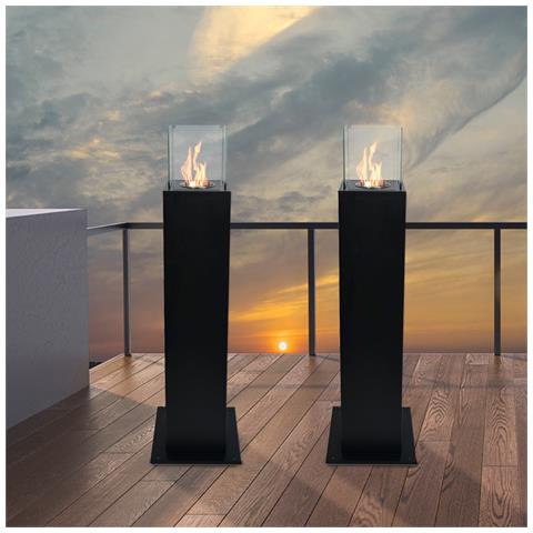 Camino A Bioetanolo Da Giardino Biocamino Per Esterno Capri 110 Nero - Foto 2