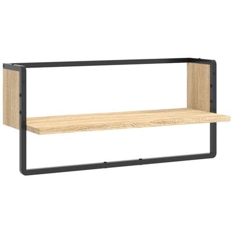 Mensola A Parete Con Asta Rovere Sonoma 65x25x30 Cm - Foto 1