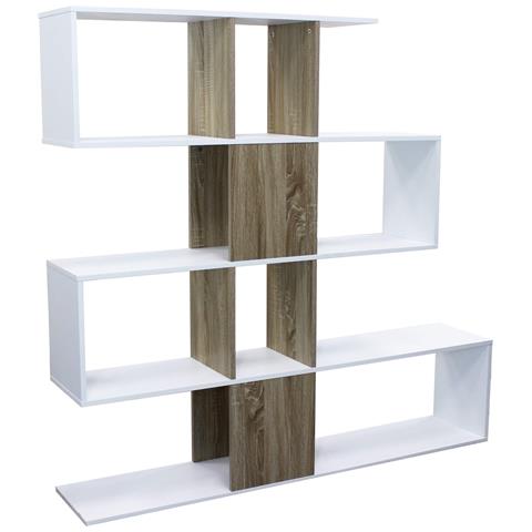 Libreria A 10 Ripiani In Nobilitato Bilaminato Linea Elegance - White - Foto 1