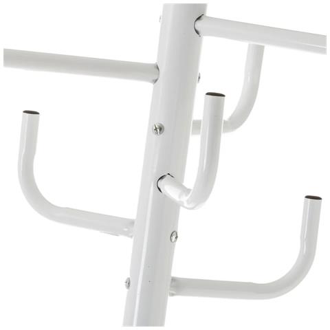 Attaccapanni Appendiabiti Di Design Moderno,piantana Da Terra In Metallo Con 8 Ganci Appendi Abiti Base A Croce Dimensioni P40xl40xh183 Cm (bianco) - Foto 5