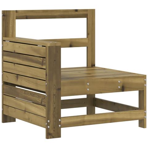 Divano Senza Braccioli Da Giardino Con Tavolino Pino Impregnato - Foto 2