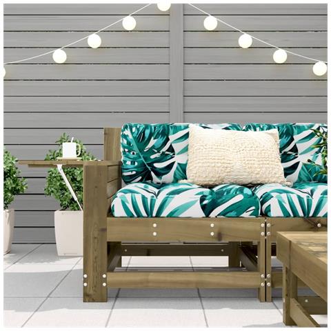 Divano Senza Braccioli Da Giardino Con Tavolino Pino Impregnato - Foto 3