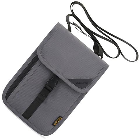 Portafoglio Da Collo Rfid Portapassaporto Da Viaggio Darkgrey - Foto 2
