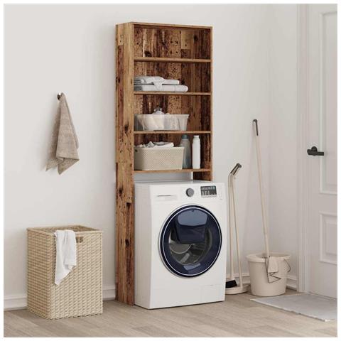 Mobile per Lavatrice Legno Antico 64x24x190 cm - Foto 10