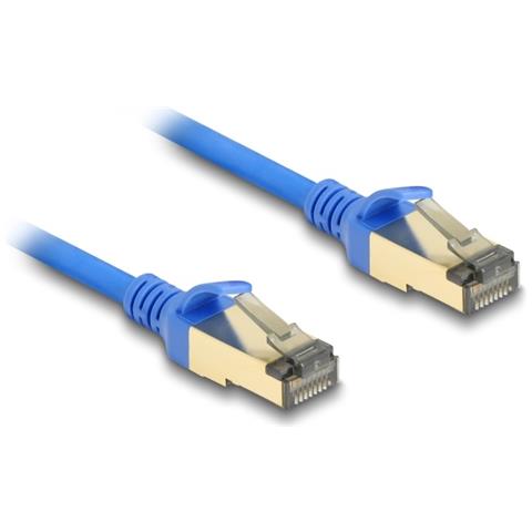 Cavo di rete RJ45 Cat. 8.1 F /FTP sottile da 1 m blu - Foto 1