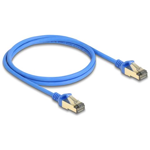 Cavo di rete RJ45 Cat. 8.1 F /FTP sottile da 1 m blu - Foto 2