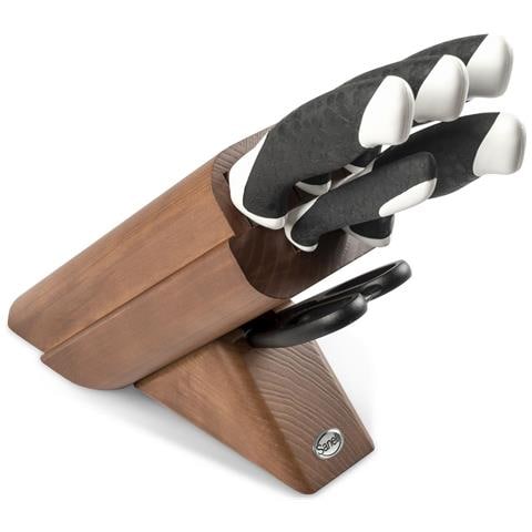 Ceppo Di Coltelli Da Cucina Sakura - Nero - Acciaio - 37x23x13 Cm - Foto 1