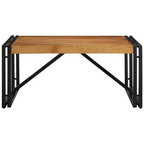 Tavolino Salotto 80x80x35 Cm Legno Massello Di Acacia - Foto 2